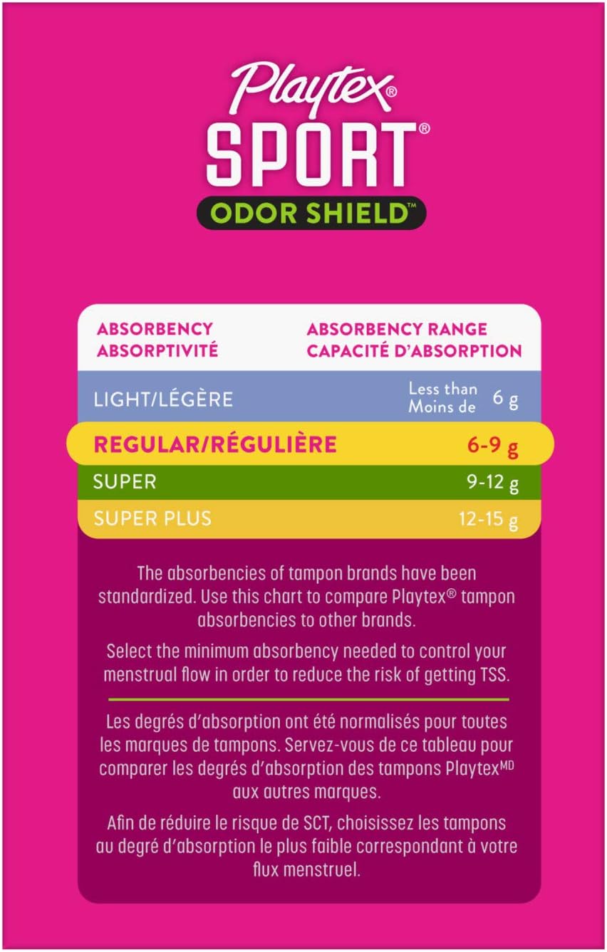 Playtex Sport Fresh Balance Tampons with Odor Shield Technology, Regular, Scented - 32 Count: Health & Personal Care