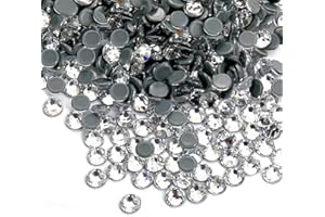 Dowarm 1440 Pieces Crystal Clear Hotfix Crystals, Hot Fix Rhinestones for Crafts Clothing, Flatback Glass Gems for Dance Costumes (SS20)