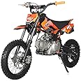 X-PRO Bolt 125 Dirt Bike with Automatic Transmission, Electric Start, Big 14"/12" Tires! (Orange)