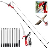14FT Manual Pole Saw for Tree Trimming, Dual-Pulley Tree Pruner, Long Handle Tree Trimmer for Yard &amp; Garden