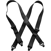Holdup Airport Friendly/No Buzz Suspenders with the USA patented Composite plastic gripper clasp