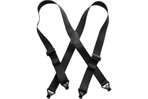 HOLD-UP SUSPENDER CO. Holdup Airport Friendly/No Buzz Suspenders with the USA patented Composite plastic gripper clasp
