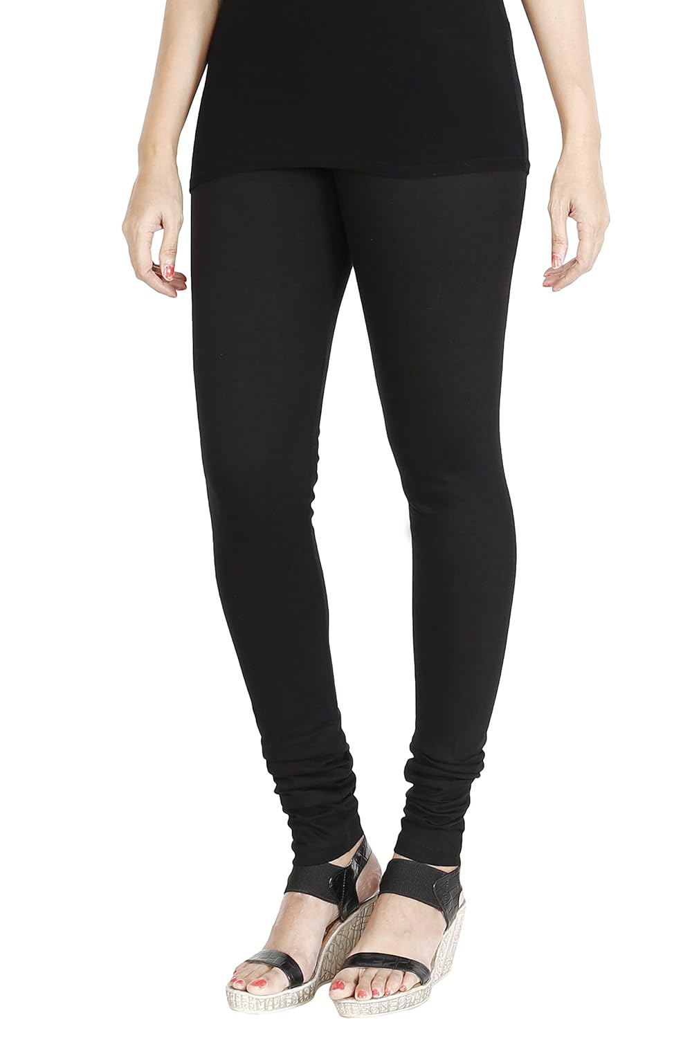 hrinkar&reg; soft cotton lycra plain leggings for womens size - l, xl, xxl - hlgs15grp