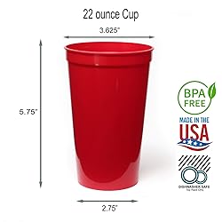 Rolling Sands 22 Ounce Reusable Plastic Stadium