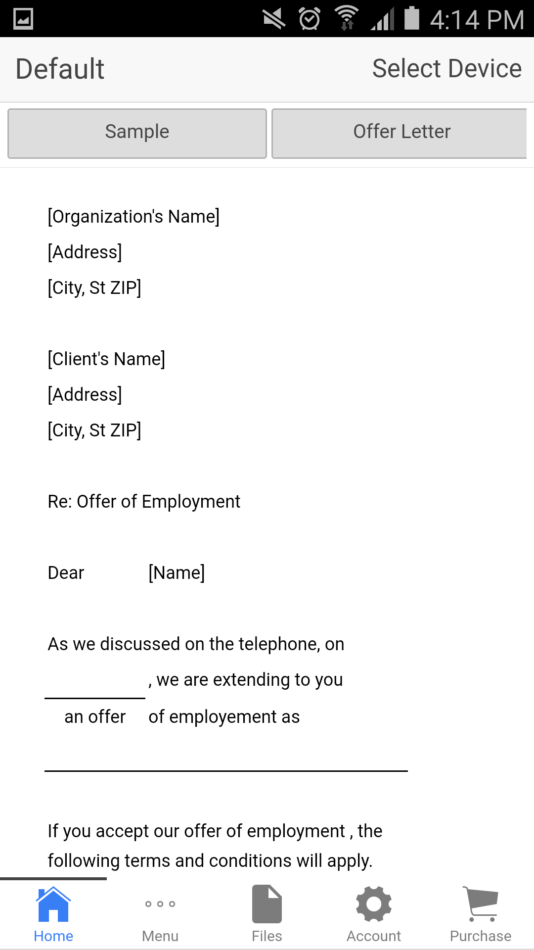 Job Offer for Android