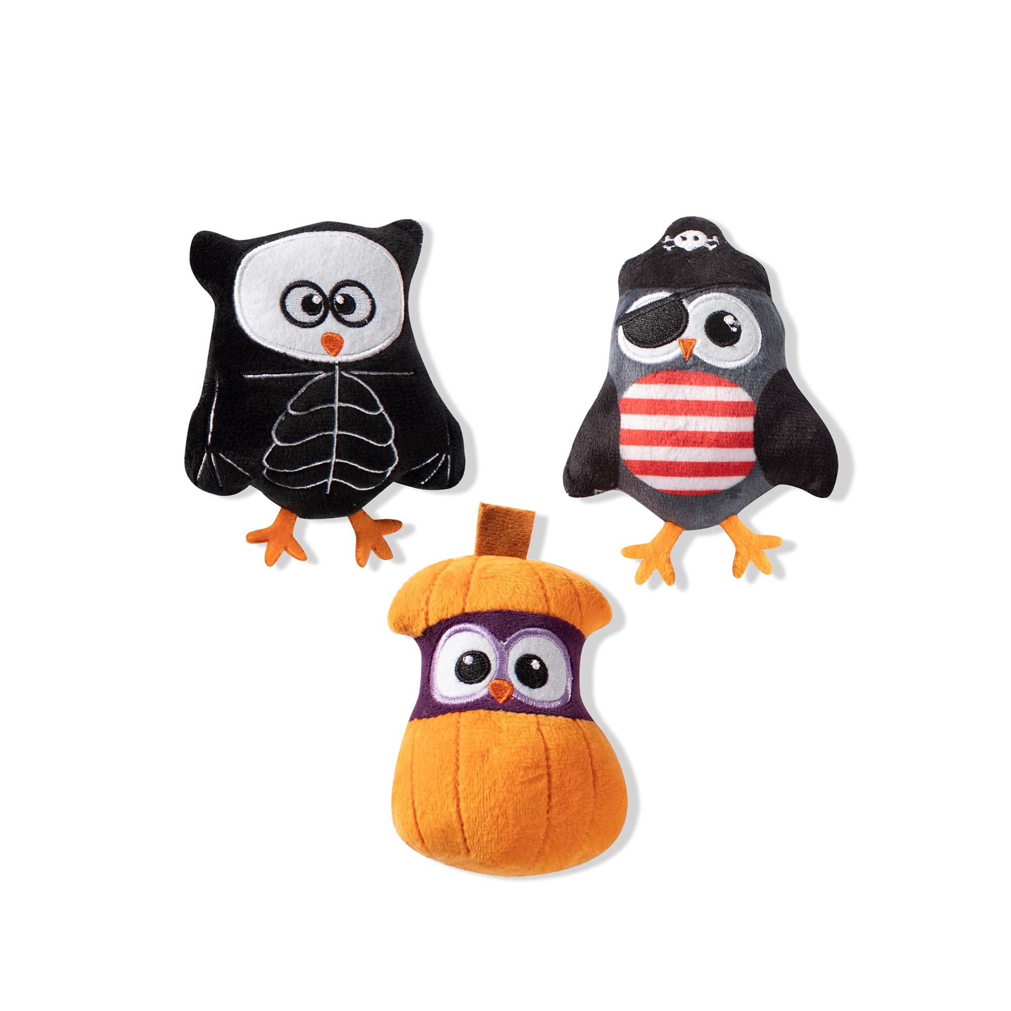 Fringe Studio Mini Dog Toy Set, Owl-O-Ween, Set of 3 (289404)