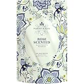 Harney & Sons Rose Scented Tea, 50 Count Bag of Sachets, Black Tea with Rose flavor and soft pink rosebuds.