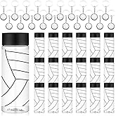 Skylety 48 Pcs Volleyball Team Gift 24 13.5 oz Water Bottles with Lids 24 Keychain Volleyball Party Favor Plastic Tumbler Reusable Juice Bottles Sports Party Favor Players Lovers Team Gift Accessories