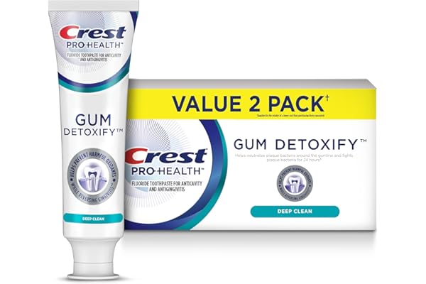 Crest Pro-Health Toothpaste Gum Detoxify Deep Clean, 220 mL Total (2 Count of 110 mL Each)