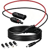 COMeap 6FT 12AWG Solar Panel Adapter for Jackery, Compatible with MC-4 to DC 5521mm Extension Cable with DC 3.5x1.35, 5.5x2.5 and 8mm Connector for GZ Yeti Jackery Bluetti Solar Power Station