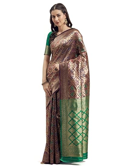 Designer Banarasi Silk Saree With Blouse Piece