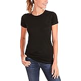 Woolly Clothing Co. Women's Merino Wool Flex Crew Neck Tee Shirt - Ultralight - Wicking Breathable Anti-Odor