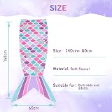 WERNNSAI Mermaid Tail Blanket Plush Wearable Blanket 140 x 60 cm Pink view 4