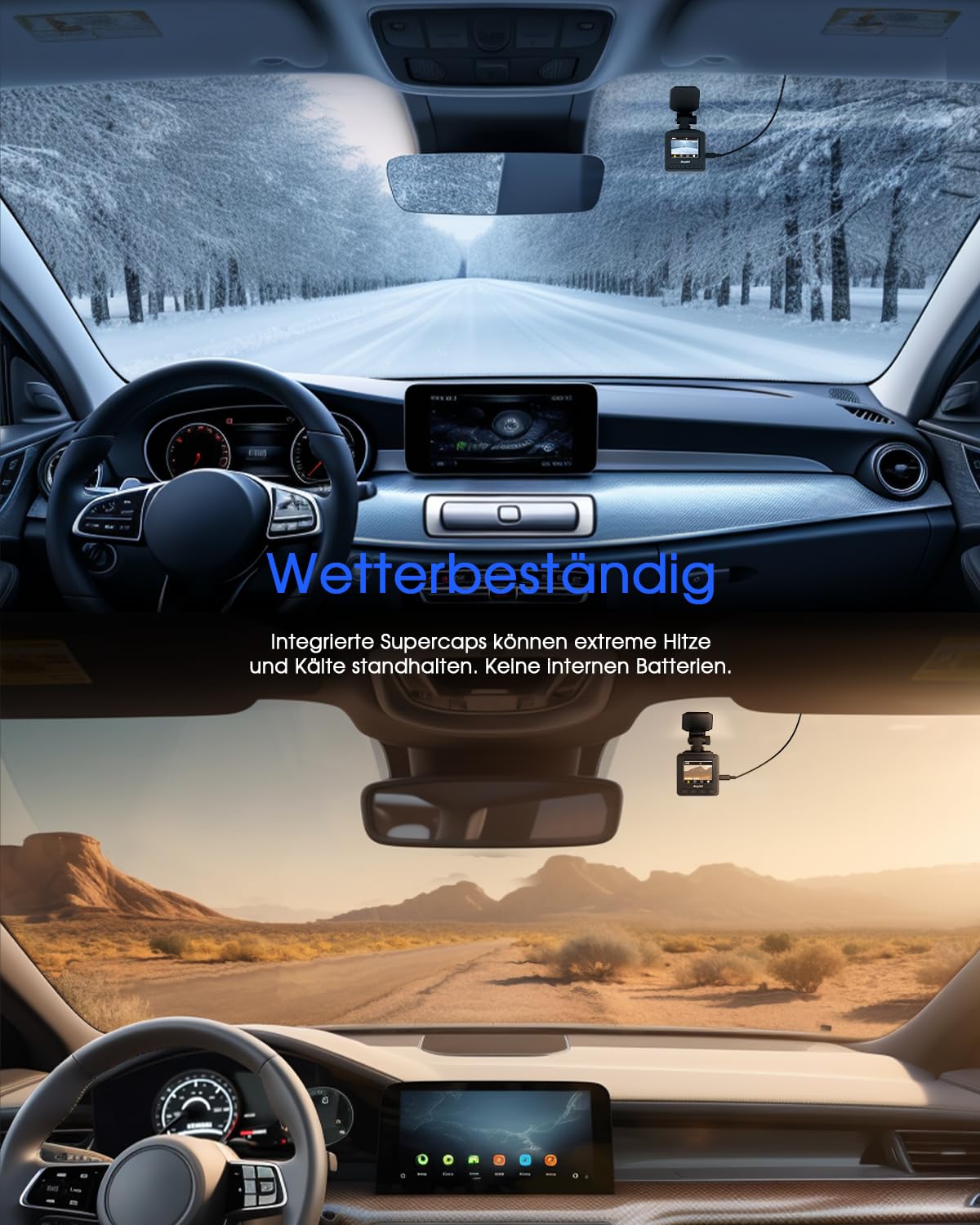Avylet Dashcam Auto 2K, 1440P WiFi Dash Cam, Mini Vorne Autokamera Unterstützt externes GPS, 1.5" IPS-Bildschirm, APP, Super Nachtsicht, WDR, 24/7 Parküberwachung, Loop-Aufnahme, G-Sensor 9