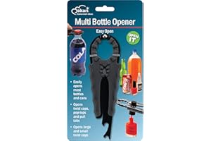 JOKARI Multi Bottle Opener (1 Pack) - Beer Bottle Opener, Beer Opener, Soda Can Opener Manual, Jar Opener, Nail Polish Opener - Multiopener For Bottles, Jars, Cans, Great Arthritis Help For Weak Hands