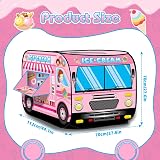 deAO Ice Cream Truck Foldable Play Tent for Indoor Outdoor Playhouse Kids 3 4 5 view 3