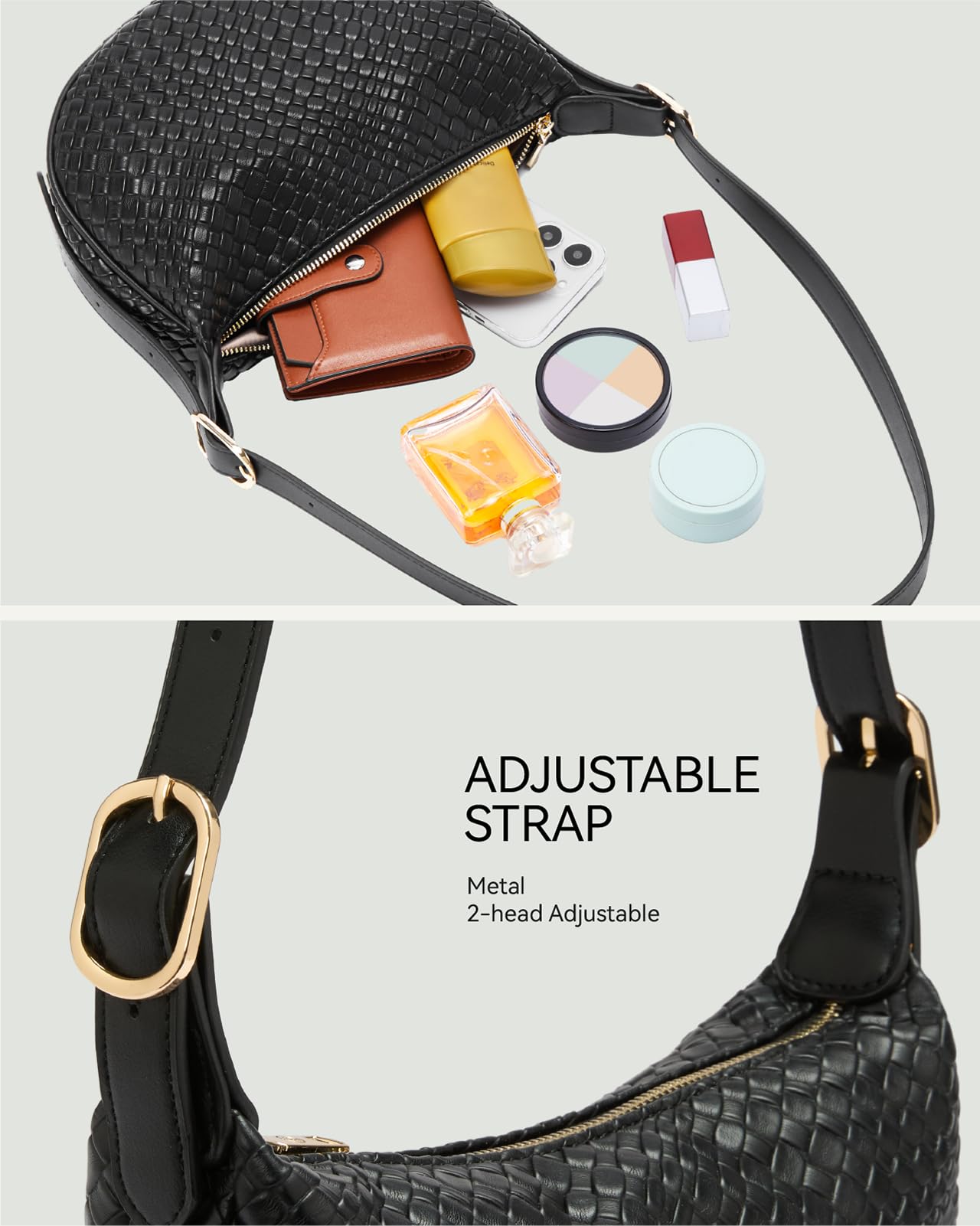 BOSTANTEN Purses for Women Small Crossbody Bags Crescent Shoulder Bag Hobo Handbag with Adjustable Strap