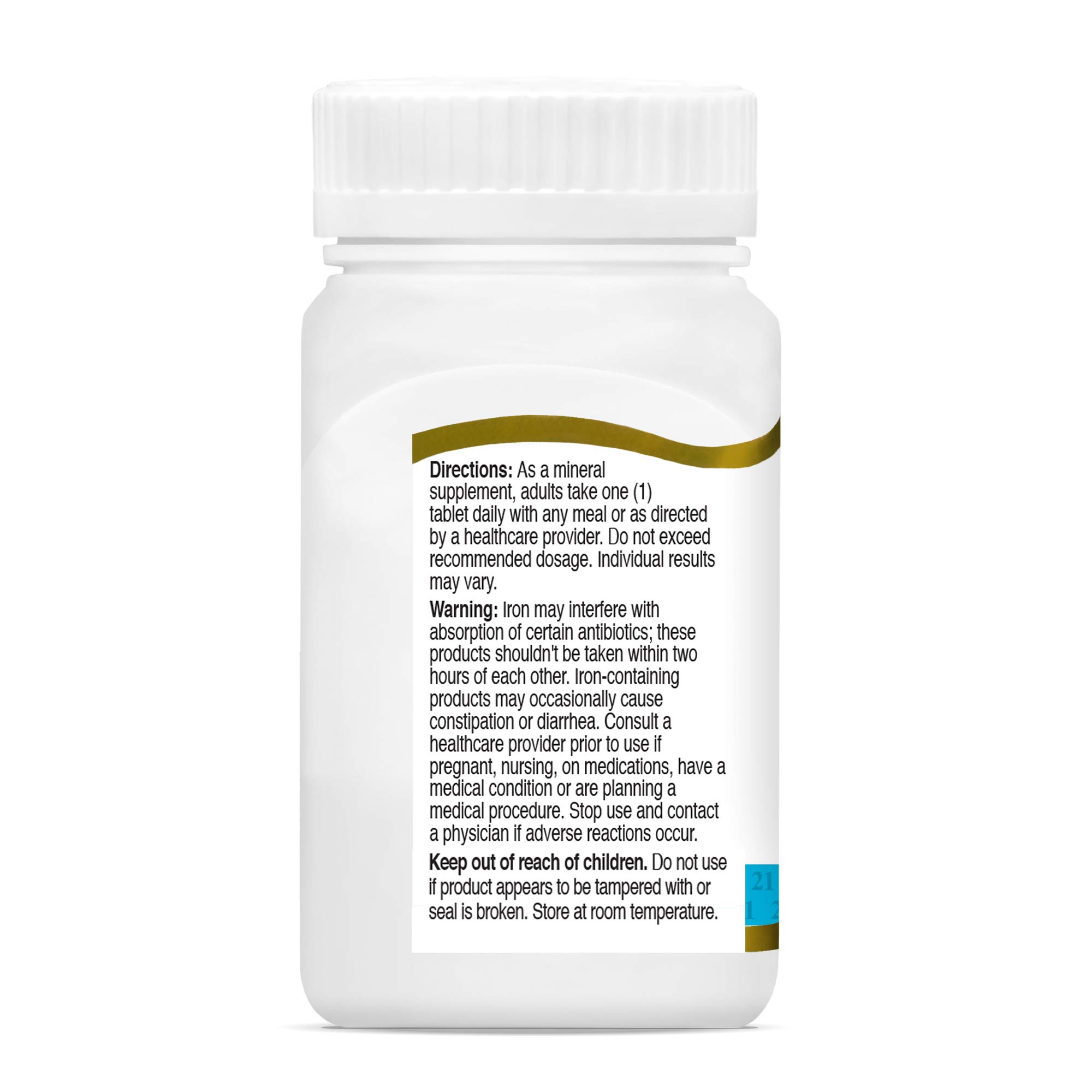 21st Century Iron 65 mg Ferrous Sulfate 325 mg Tablets, 120 Count