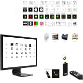 Optical Elite Digital Visual Acuity Eye Chart for Optometry, Snellen &amp; Tumbling E, Randomize/Mirror, Works with TV/Monitor, Plug &amp; Play, No PC Required, Auto Calibration, RF Remote, Supports 4K