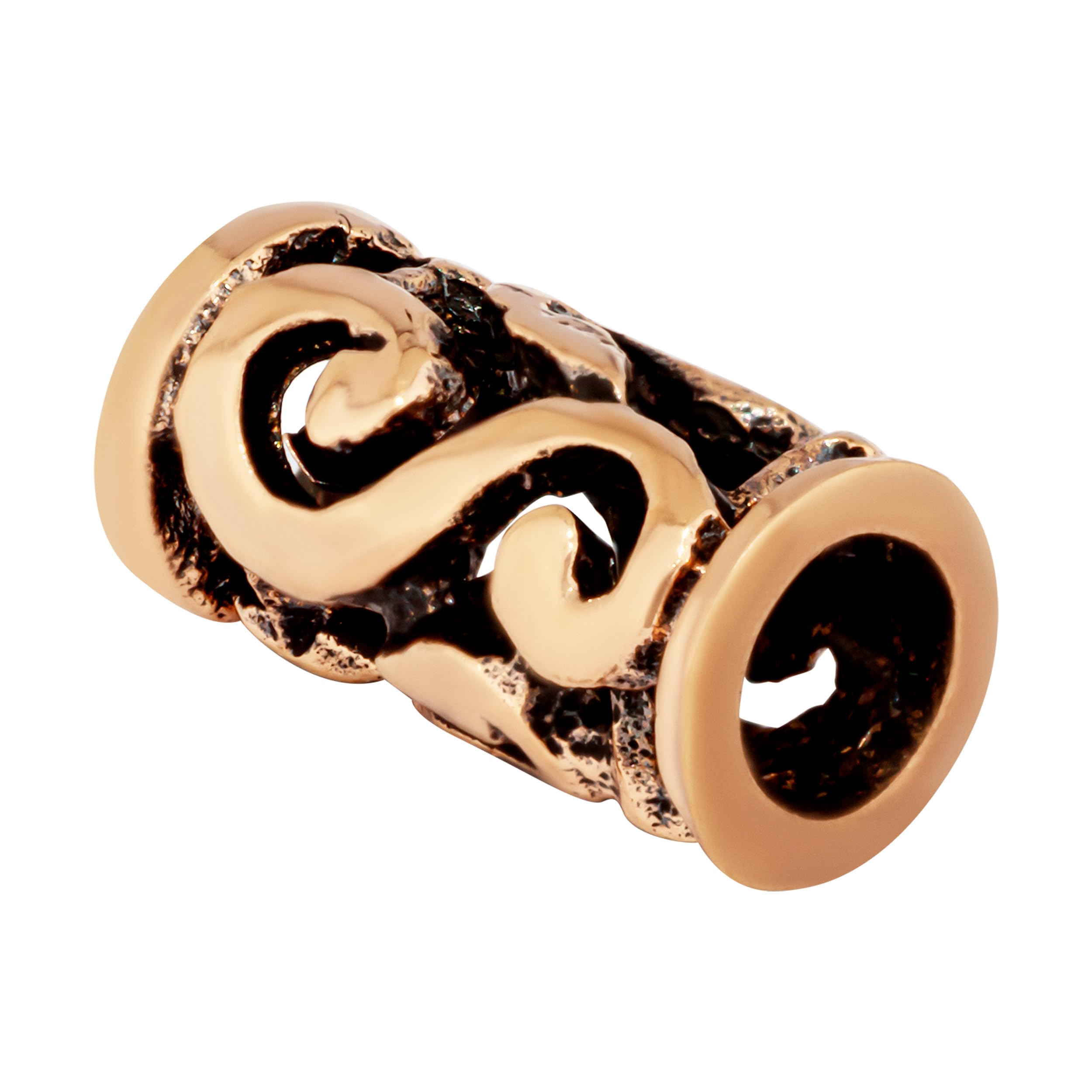 NKlaus Small Hair Accessories Beard Bead Fenella Celtic Ornament Bronze Curly Bead 6406