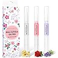 Makartt 3PCS Cuticle Oil Pen Nail Care Set, 5ML Nails Revitalizer & Moisturizer with Vitamin E, Cuticles Oils Kit for Manicure & Pedicure Use