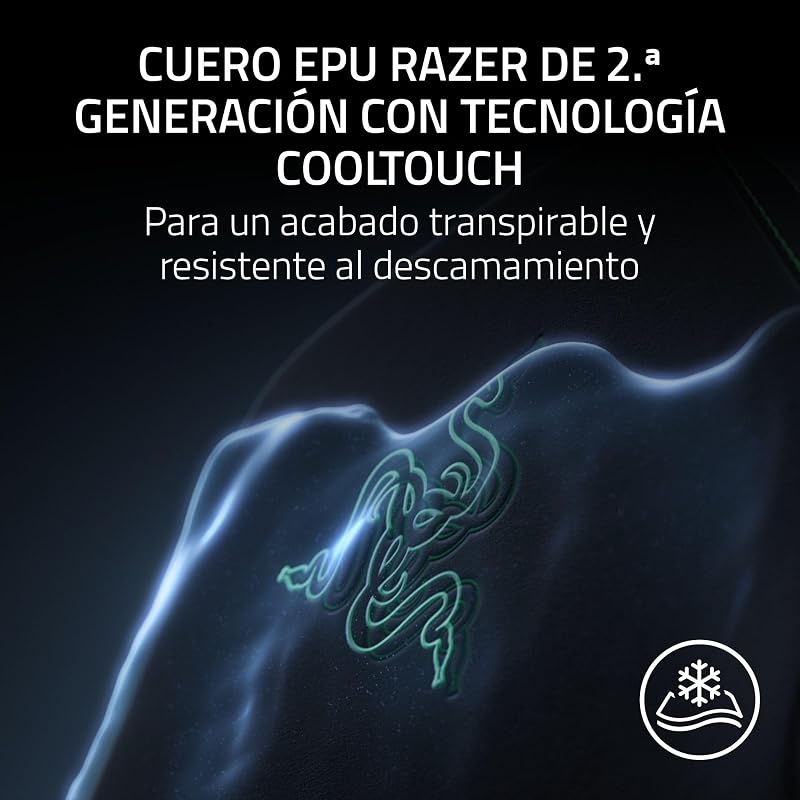 Iskur V2 NewGen - Cadeira Ergonómica para Jogos com Conforto Respirável Pele EPU 2.ª geração com tecnologia Cooltouch - Sistema de Suporte Lombar Hyperflex | Quartz