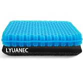 Gel Seat Cushion for Long Sitting - 16.5" x 14.5" x 2.4" (Extra Thick＆Soft) | Zero Cushion 2.4 Inch Thick, Gel Cushions for Pressure Relief, Honeycomb Seat Cushion for Car, Wheelchair