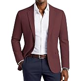 PJ PAUL JONES Men's Lightweight Sport Coat Casual Blazer Slim Suit Jacket | One Button Blazer, Breathable Sportcoat, Machine Wash, Anti Wrinkle, Mens Suit Jacket Casual Business Daily Party Prom