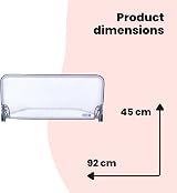 Safety 1st Standard Bed Rail 90cm Grey White, Toddler Bed Guard, Mesh view 6