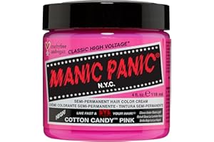 MANIC PANIC Classic Cotton Candy Pink Semi Permanent Hair Color - Bright Pink Hair Dye for Women & Men That Lasts 4-6 Weeks - Vegan, Ammonia & Cruelty-Free - Create & Mix Custom Shades (4oz)