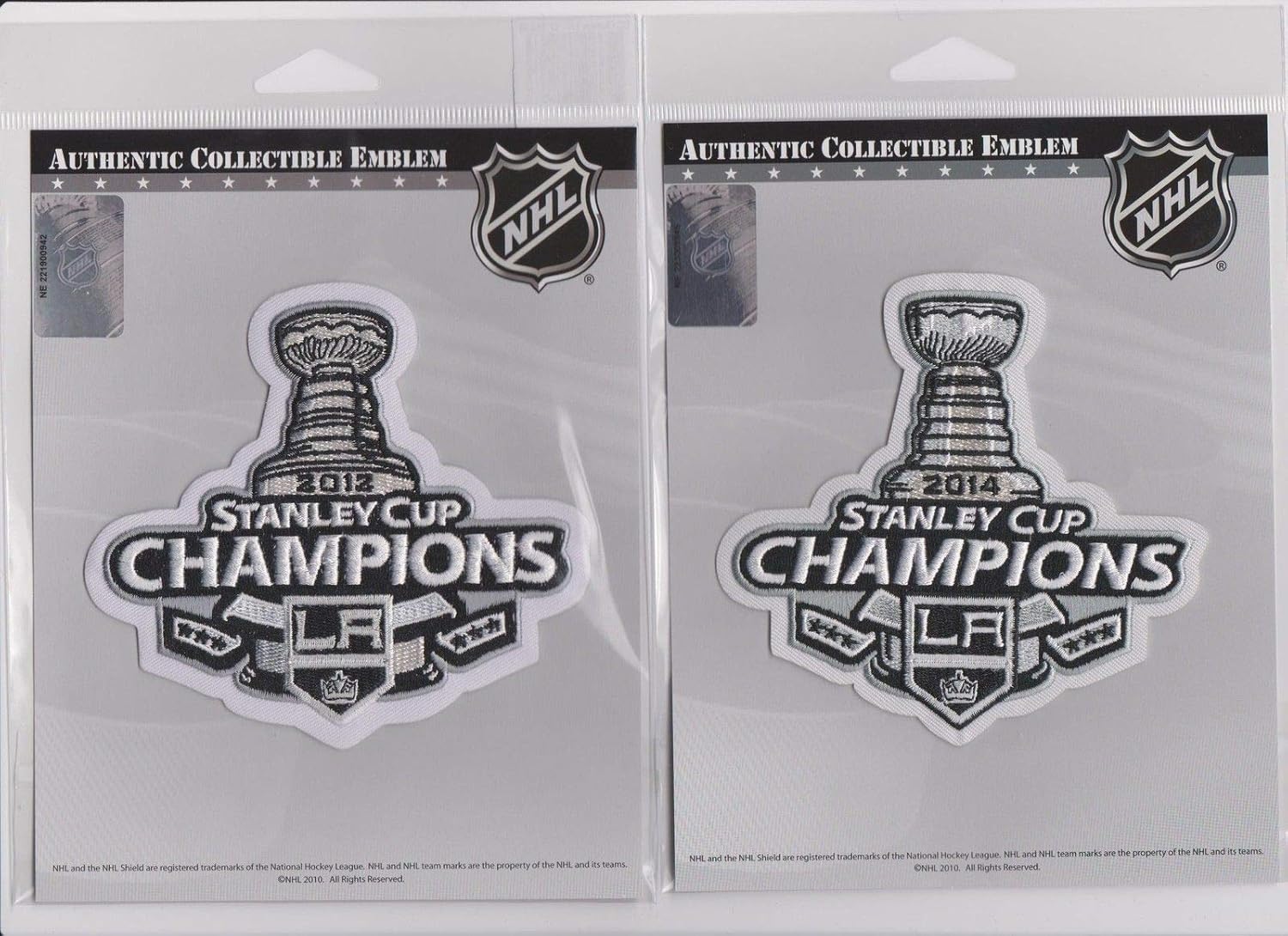 2012 & 2014 NHL Stanley Cup Final Champions L.A. Los Angeles Kings Patch Combo : Clothing