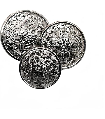 Lot De 10 Boutons Vintage En Métal Et Plastique Avec Blason - Diamètre 17 Mm - Occasion (Neufs Sur Photo)
