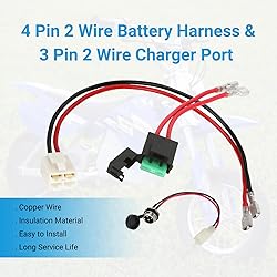 EOPOAYI Wiring Harness 4 Pin 2 Wire & Charger Port