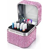 Nail Drill Bit Holder, Dustproof Rhinestones Drill Bit Organizer Case 30 Holes Efile Nail Tech Bits Storage Container Box Manicure Tools E file Accessories Collector for Salon, Travel, Home(Only Box)