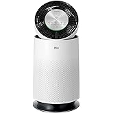 LG PuriCare 360-Degree Single Air Purifier with Clean Booster, ThinQ Wi-Fi and Voice Control (AS330DWR0), 310 sq. ft, White