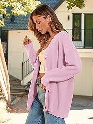 LILLUSORY Women's Cashmere Fall Cardigan 2023 Open