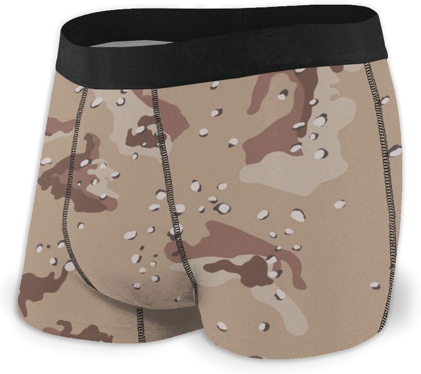 Cyloten Camouflage Brown Boxer Briefs Men's Comfortable Underwear