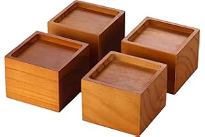 Lufia Wood Bed Furniture Risers 3 Inch, Solid Pine Wood Furniture Risers: Enhance Durability, Comfort, and Style with Effortless Installation and Added Functionality