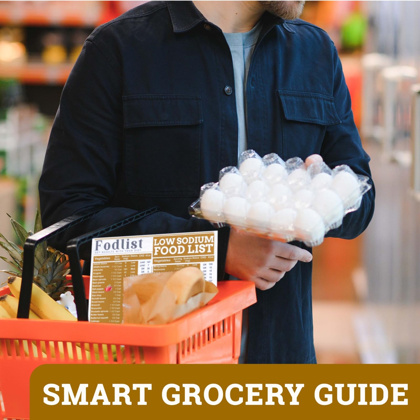 Fodlist. Low Sodium Food List. Grocery & Chart for a Low Salt Diet Plan. Lower High Blood Pressure Naturally. CKD Diet and Nutrition. CHF Friendly. Pamphlet. Laminated. 8