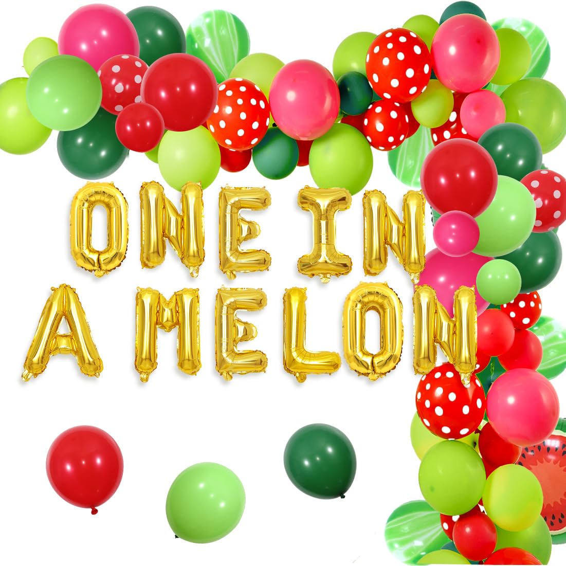 Fangleland One in a Melon Party Decorations Watermelon 1st Birthday Party Supplies One in a Melon Balloon Garland Arch Kit 91 Pack