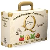 Three Lollies Queasy Drops Natural Motion Sickness Support - Non-Drowsy Lozenges for Nausea, Upset Stomach, Car &amp; Sea Sickness, Gluten-Free, 4 Flavors (Ginger, Cola, Peppermint, &amp; Raspberry), 12 Count