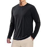 MAGCOMSEN Men's UPF 50+ Shirts Long Sleeve UV Protection Quick Dry T-Shirt Rash Guard for Fishing Running Beach