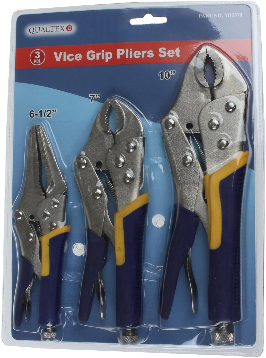 Qualtex MIS370 SoftGrip SelfLocking Mole Grip Pliers Long Nose 3