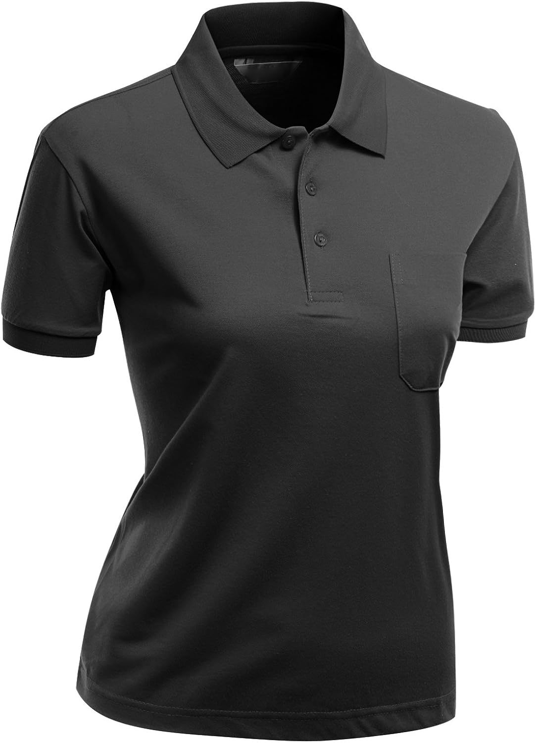 womens black polo shirt dri fit