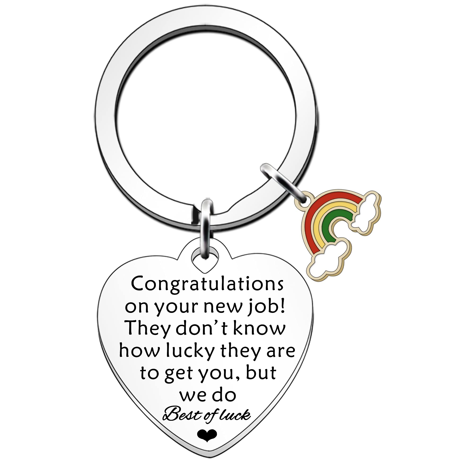 SDOFY Good Luck Gifts for Women - New Job Congratulations Keyring Leaving Presents for Colleagues