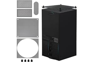 Chanvoo Dust Filter Compatible with Xbox Series X, Accessories with 4 Silicone Plugs and 4 PVC Meshs Set - High-Density Breathable Metal Mesh Cover Top Protection