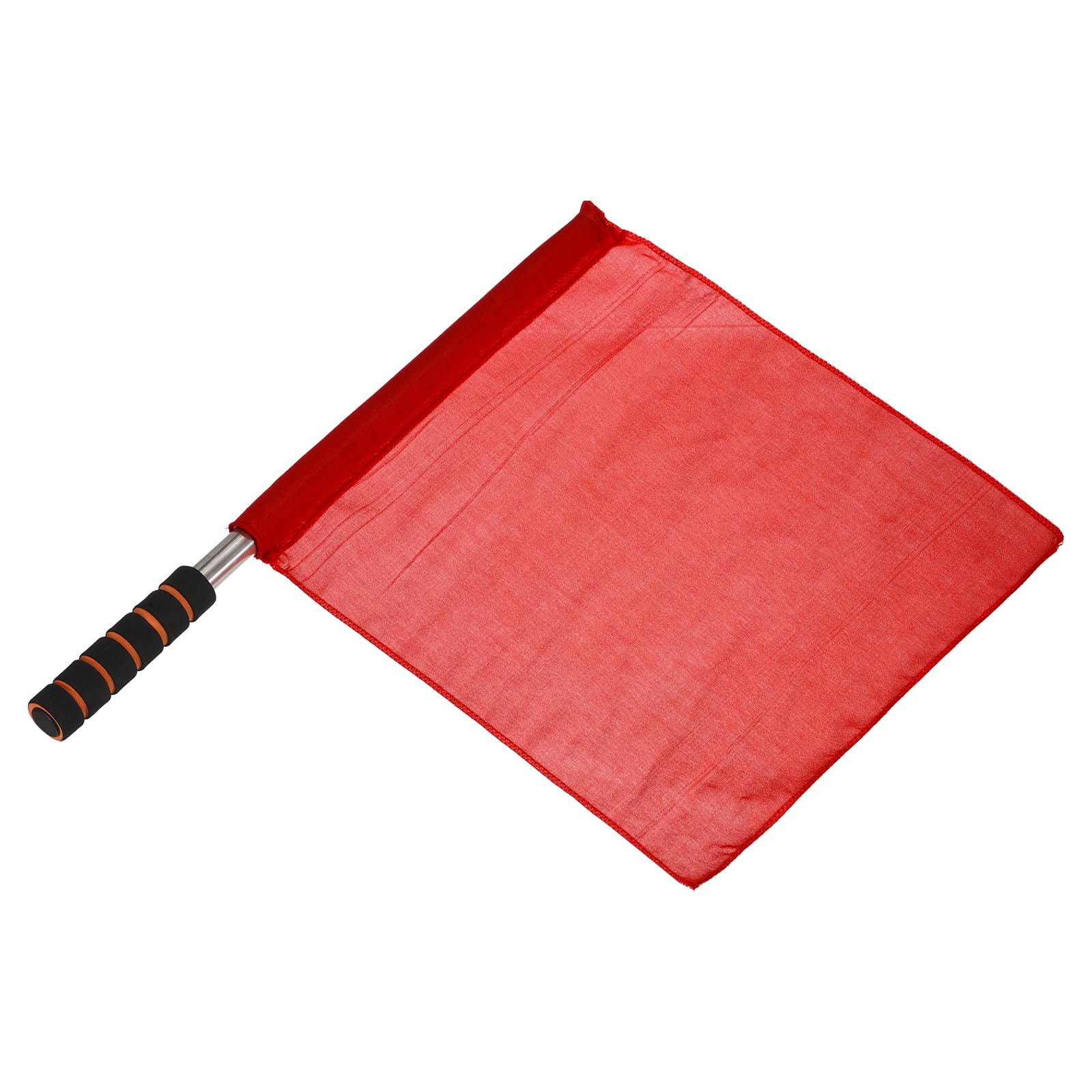 M METERXITY Referee Flag - Stainless Steel Pole with Sponge Handle, Apply to Various Sports Games/Football Matches (Red)