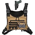 koculemi Outdoor Sports Chest Bag for Men, Chest Vest Holster Fits Most Pistols, EDC Travel Chest Pack for Running, Hiking