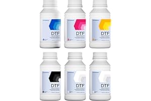 PUNEHOD DTF Ink 1500ML - Premium DTF Transfer Ink for PET Film, Refill Ink for DTF Printer L1800 L805 L800 DX5 DX7 XP600 I3200 TX800, Heat Transfer Printing Direct to Film, 6 * 250ml (CMYKW+White)