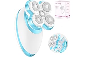 SAWKISM Electric Razors for Women Legs, Upgraded Magnetic Flawless Electric Shaver for Women, Rechargeable Waterproof Women's Bikini Trimmer for Arms Legs and Pubic Area (Blue)